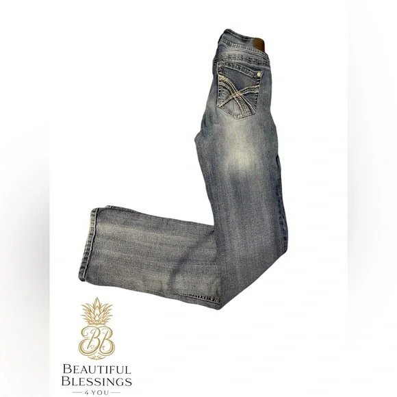 Y2K Vintage Luscious Curvy Fit Wallflower Distressed Faded Boot Cut  Jeans - Picture 2 of 6